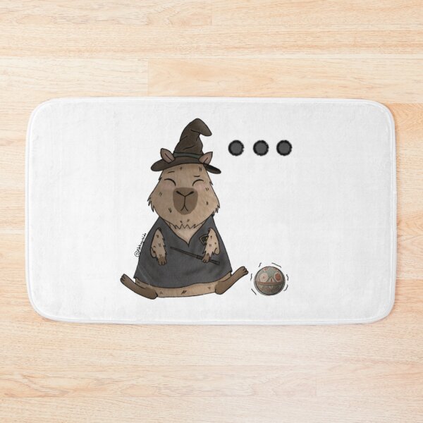 Item preview, Capybara Wizard Concentrating Magic Kawaii Illustration designed and sold by Nekogobido.