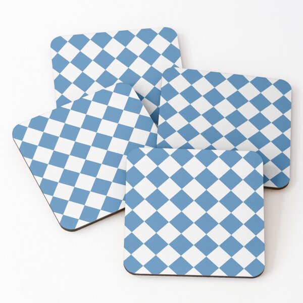 Item preview, Checkerboard White and Steel Blue Pattern designed and sold by pattern-archive.
