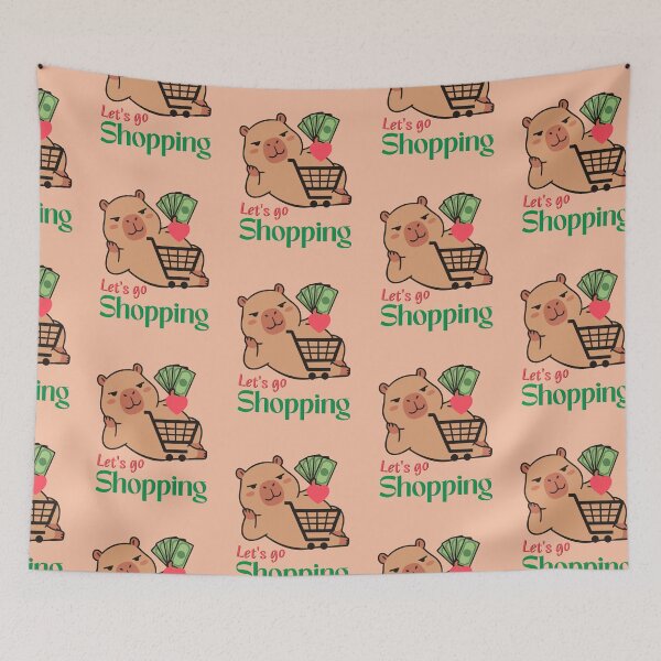 Item preview, Let's Go Shopping Capybara - Funny Money & Shopping Addict Art designed and sold by Nubesss.