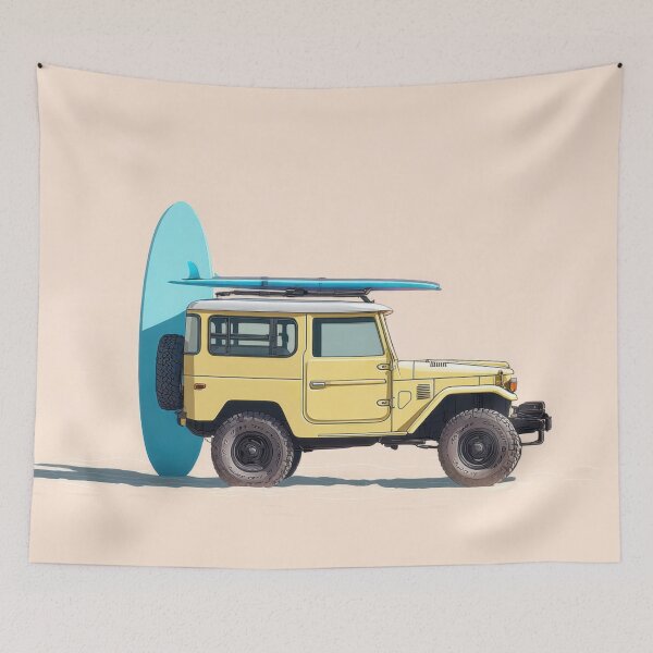 Item preview, Classic SUV parked by the beach designed and sold by anytka.