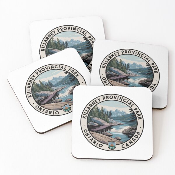 Item preview, Killarney Ontario - Killarney Provincial Park Scenic Lake Badge designed and sold by JessArty ⭐⭐⭐⭐⭐.