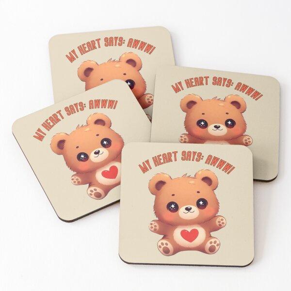 Item preview, Cute Teddy Bear Holding Heart, Teddy Bear with Heart designed and sold by OLYUS.