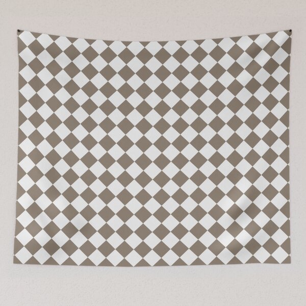 Item preview, Checkerboard White and Taupe Pattern designed and sold by pattern-archive.