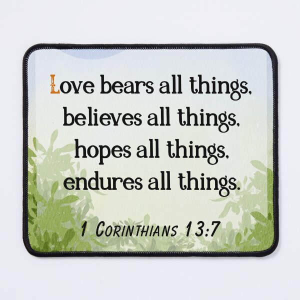 Item preview, Bible Verse : 1 Cor. 13:7 designed and sold by Tinta .co.