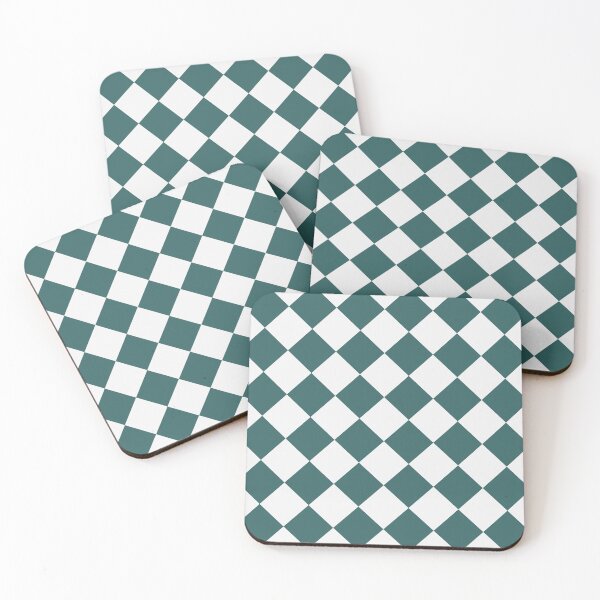 Item preview, Checkerboard White and Teal Pattern designed and sold by pattern-archive.