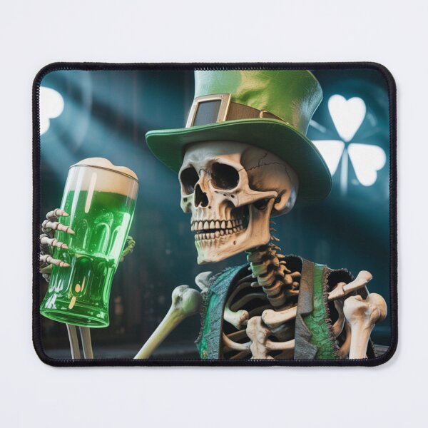 Item preview, Skeleton Leprechaun Green Beer Irish Pub Toast St. Patrick's Day 3D Gothic Funny Tee designed and sold by DarylWelsh2024.