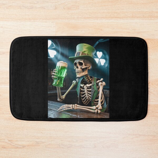 Item preview, Skeleton Leprechaun Green Beer Irish Pub Toast St. Patrick's Day 3D Gothic Funny Tee designed and sold by DarylWelsh2024.