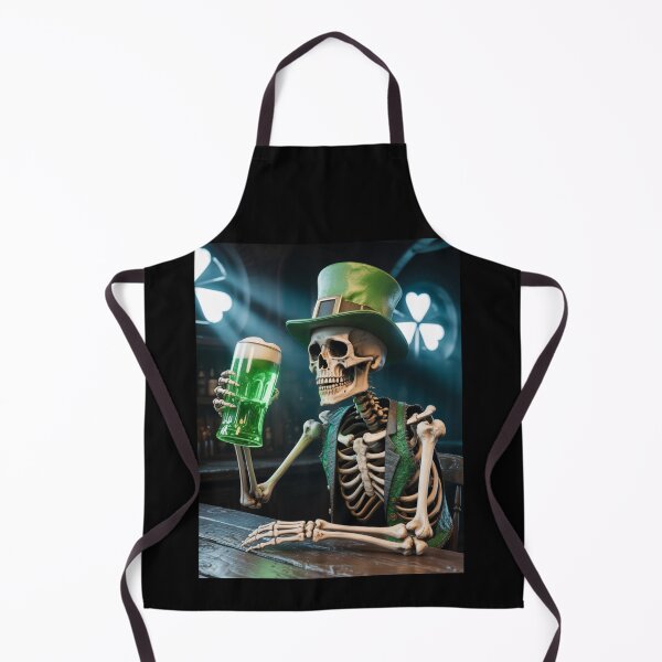 Item preview, Skeleton Leprechaun Green Beer Irish Pub Toast St. Patrick's Day 3D Gothic Funny Tee designed and sold by DarylWelsh2024.