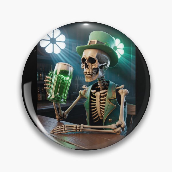 Item preview, Skeleton Leprecrechaun Glowing Green Beer Shamrock Mug Irish Pub St. Patrick's Day 3D Tee designed and sold by DarylWelsh2024.