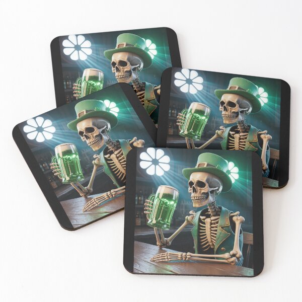 Item preview, Skeleton Leprecrechaun Glowing Green Beer Shamrock Mug Irish Pub St. Patrick's Day 3D Tee designed and sold by DarylWelsh2024.