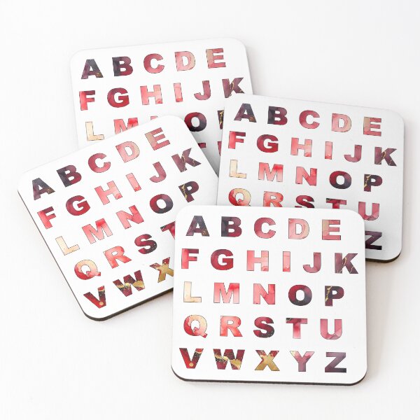 Item preview, Marbled Alphabet Letters in Red Tones designed and sold by katifinell.