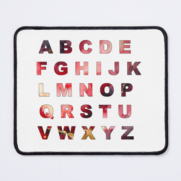 Item preview, Marbled Alphabet Letters in Red Tones designed and sold by katifinell.