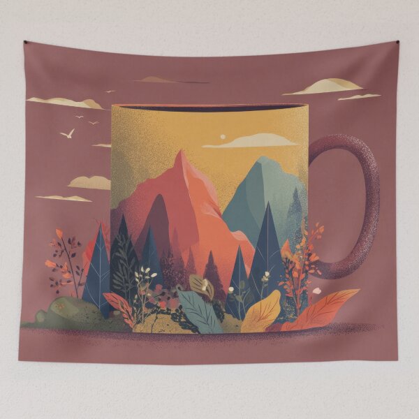 Item preview, Mountain landscape on a mug designed and sold by anytka.