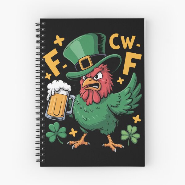 Item preview,  F-Caw-F Angry Red Rooster Leprechaun Beer Shamrock Gold Stars St. Patrick's Day Funny Tee designed and sold by DarylWelsh2024.