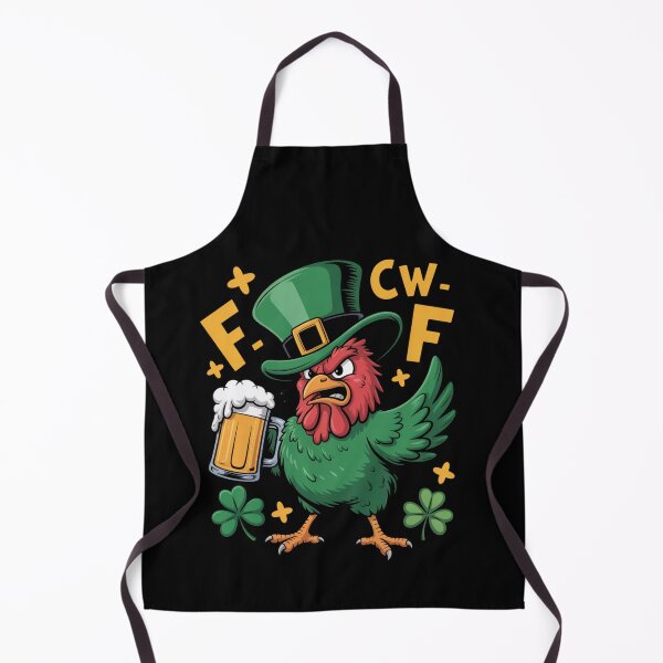 Item preview,  F-Caw-F Angry Red Rooster Leprechaun Beer Shamrock Gold Stars St. Patrick's Day Funny Tee designed and sold by DarylWelsh2024.
