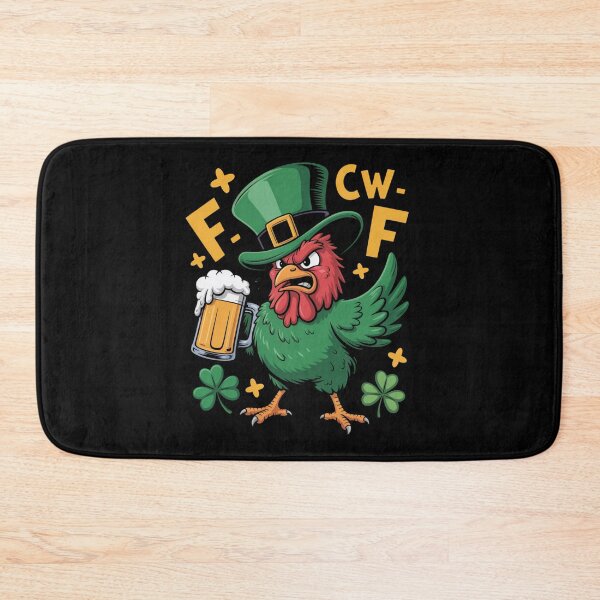Item preview,  F-Caw-F Angry Red Rooster Leprechaun Beer Shamrock Gold Stars St. Patrick's Day Funny Tee designed and sold by DarylWelsh2024.
