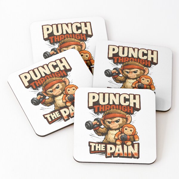 Item preview, Punch Through The Pain Gym Monkey designed and sold by LunaMagicStudio.