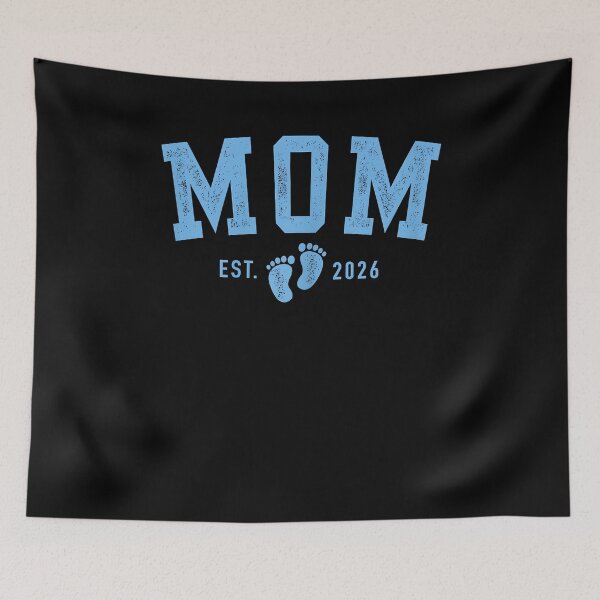 Item preview, Mom Est 2026 Blue Baby Feet First Time Boy Mommy designed and sold by Goleon12.
