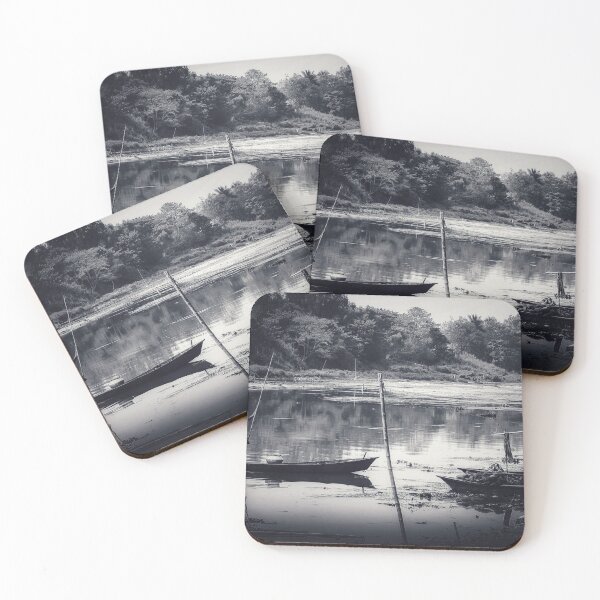 Item preview, Silent River Life – Traditional Fisherman Boat Scene designed and sold by RawmenX.