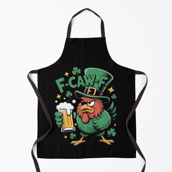 Item preview, F-Caw-F Grumpy Red Rooster Leprechaun Oversized Hat Beer Shamrock Stars St. Patrick's Day Tee designed and sold by DarylWelsh2024.