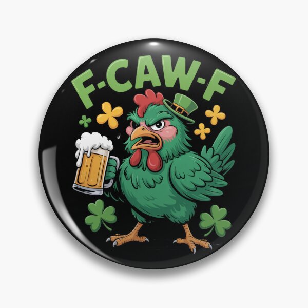 Item preview,  F-Caw-F Squawking Green Rooster Mini Leprechaun Hat Beer Shamrock St. Patrick's Day Funny Tee designed and sold by DarylWelsh2024.