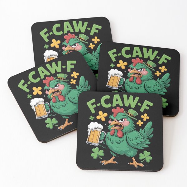 Item preview,  F-Caw-F Squawking Green Rooster Mini Leprechaun Hat Beer Shamrock St. Patrick's Day Funny Tee designed and sold by DarylWelsh2024.