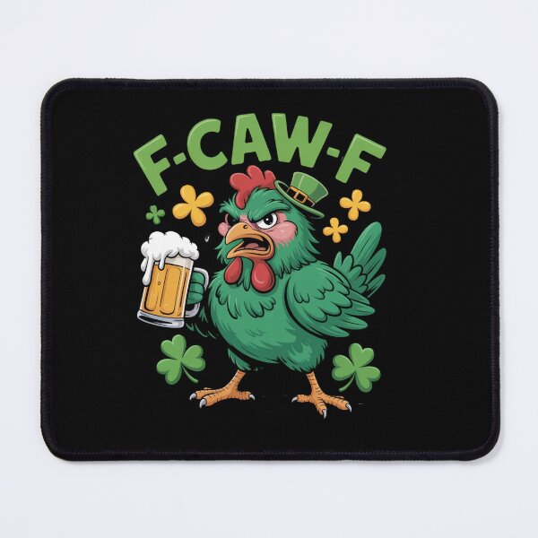Item preview,  F-Caw-F Squawking Green Rooster Mini Leprechaun Hat Beer Shamrock St. Patrick's Day Funny Tee designed and sold by DarylWelsh2024.