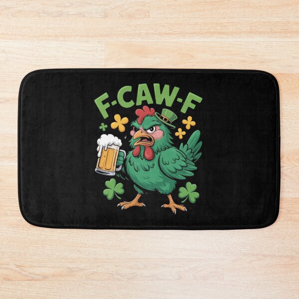 Item preview,  F-Caw-F Squawking Green Rooster Mini Leprechaun Hat Beer Shamrock St. Patrick's Day Funny Tee designed and sold by DarylWelsh2024.