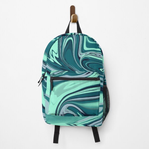 Item preview, Teal and Navy Liquid Marble - Fluid Art Pattern designed and sold by VitalusDesignArtV.