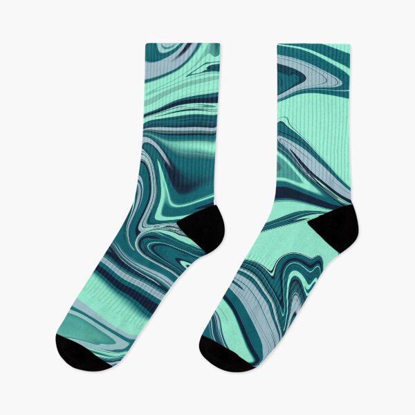 Item preview, Teal and Navy Liquid Marble - Fluid Art Pattern designed and sold by VitalusDesignArtV.