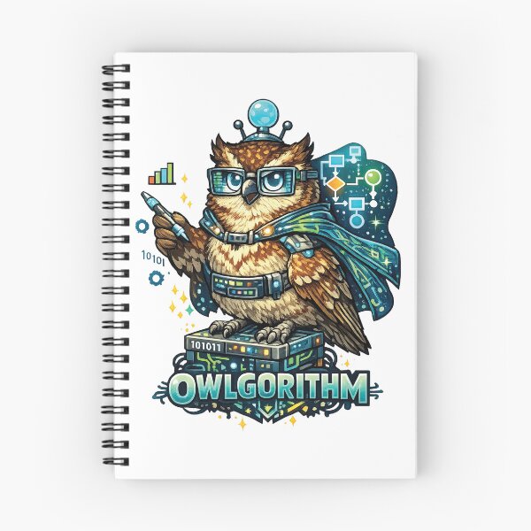 Item preview, Owl-gorithm – Wise AI Coding Owl Illustration designed and sold by jeasolar.