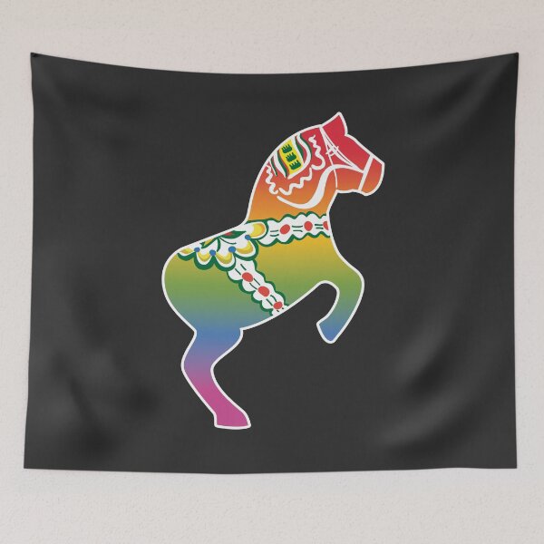 Item preview, Radiant Pride: The Rearing Rainbow Dalahäst designed and sold by knappidesign.