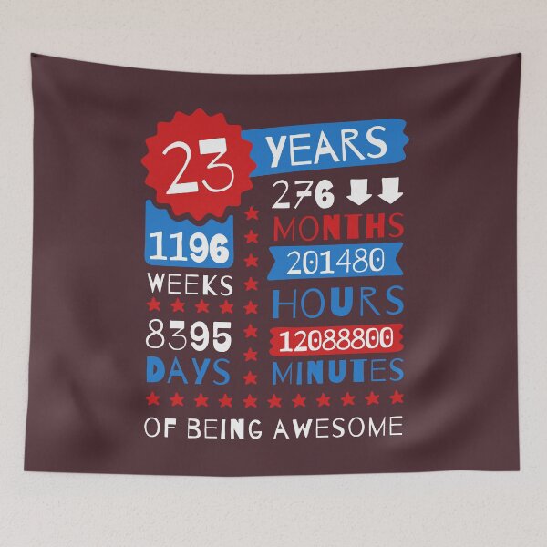 Item preview, 23 Years Of Being Awesome - Splendid 23rd Birthday Gift Ideas designed and sold by MemWear.