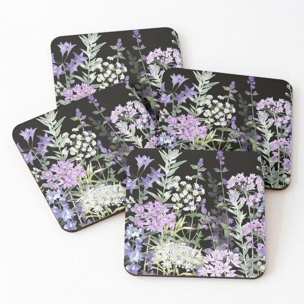 Item preview, Midnight Botanical Wildflower Garden Meadow designed and sold by Fiona Calder Designs.