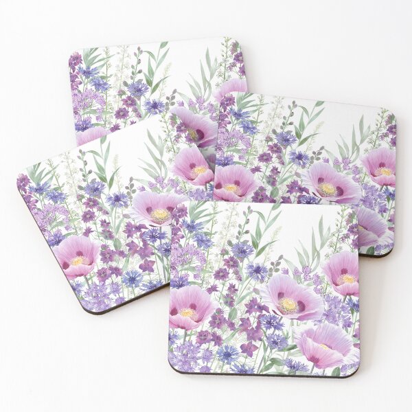 Item preview, Pink Poppy Botanical Flower Garden Meadow designed and sold by Fiona Calder Designs.