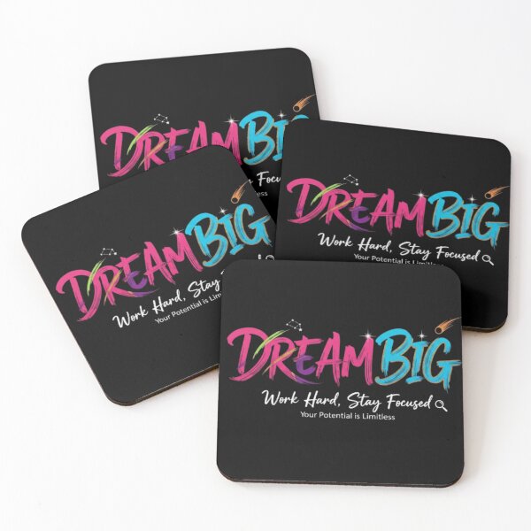Item preview, “Dream Big – Motivational Cosmic Typography” designed and sold by Dogandesighn.