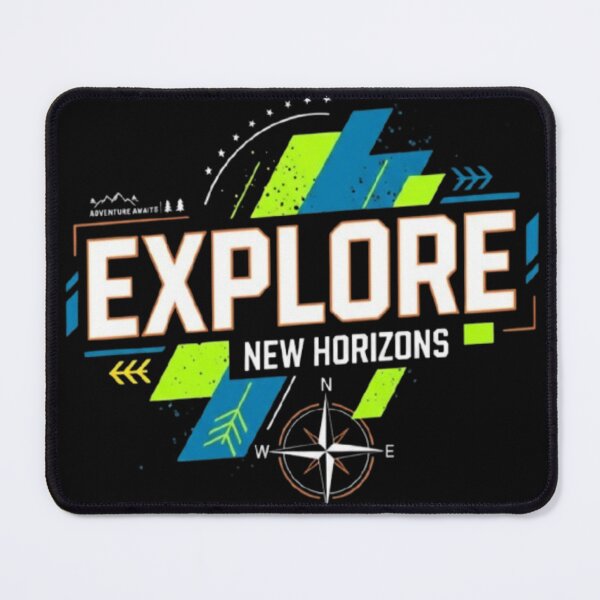 Item preview, “Explore New Horizons – Adventure Awaits Typography” designed and sold by Dogandesighn.