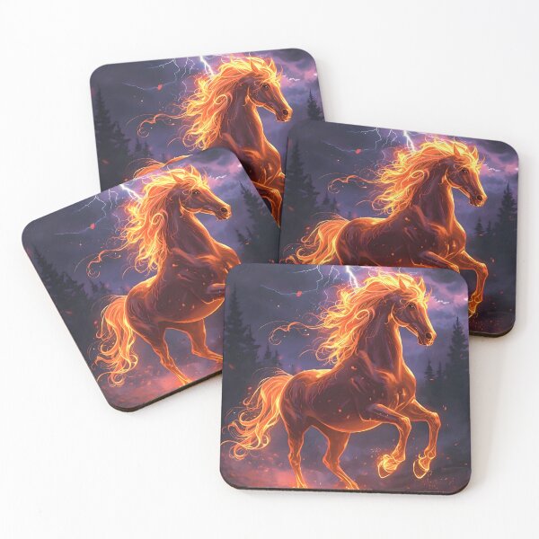 Item preview, The Fire Horse — Epic Fantasy Art designed and sold by PolarisQuill.