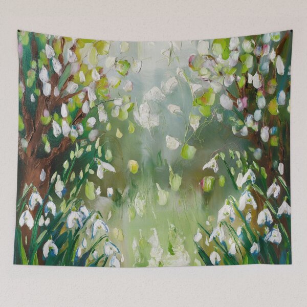 Item preview, Waltz of the snowdrops,oil paint. designed and sold by elegantpaterns.