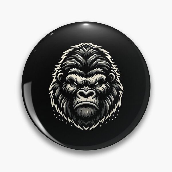 Item preview, An imposing gorilla face illustration with striking details and bold colors. designed and sold by beast-net.