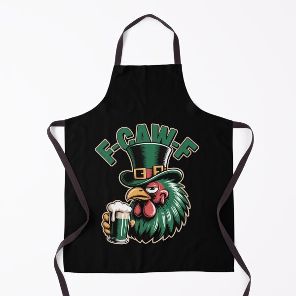 Item preview, F-Caw-F Deadpan Rooster Green Beer Leprechaun Hat Close-Up St. Patrick's Day Funny Tee designed and sold by DarylWelsh2024.