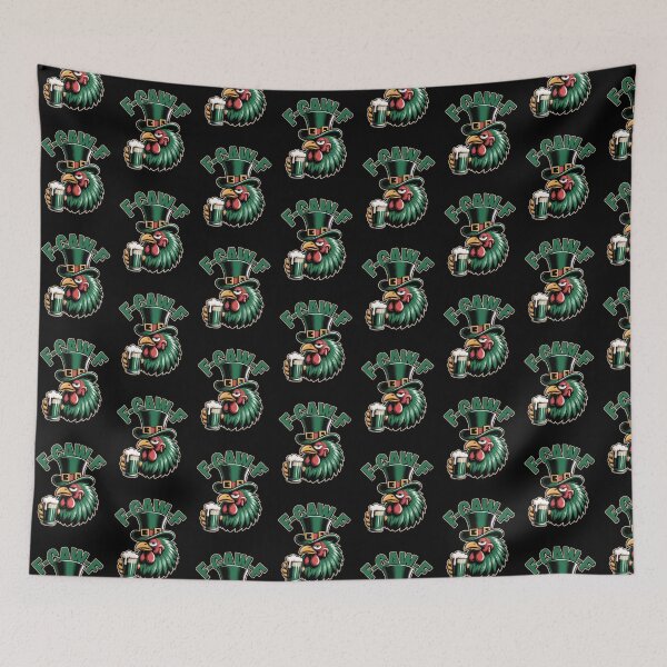 Item preview, F-Caw-F Deadpan Rooster Green Beer Leprechaun Hat Close-Up St. Patrick's Day Funny Tee designed and sold by DarylWelsh2024.