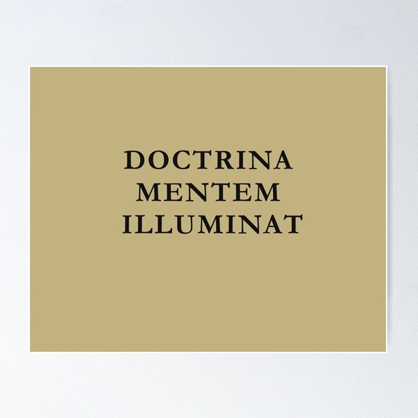 Item preview, Doctrina Mentem Illuminat Latin Dark Academia Diseño de texto académico designed and sold by semenol.