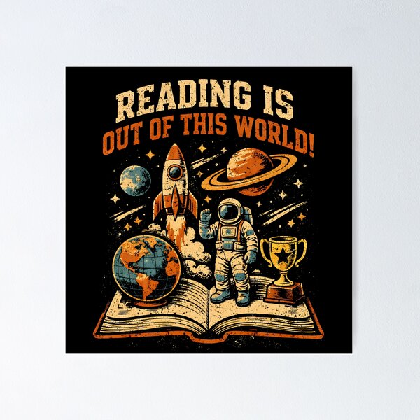 Item preview, Reading Is Out Of This World - Space Book designed and sold by WavesStation.