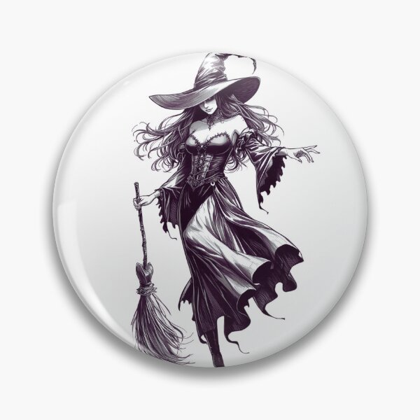 Item preview, Flying Gothic Witch designed and sold by BlondeBalance.