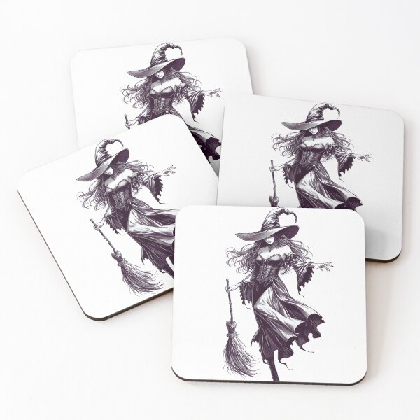 Item preview, Flying Gothic Witch designed and sold by BlondeBalance.