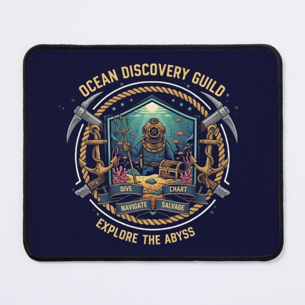 Item preview, Ocean Discovery Guild – Deep Sea Exploration Emblem designed and sold by Dogandesighn.
