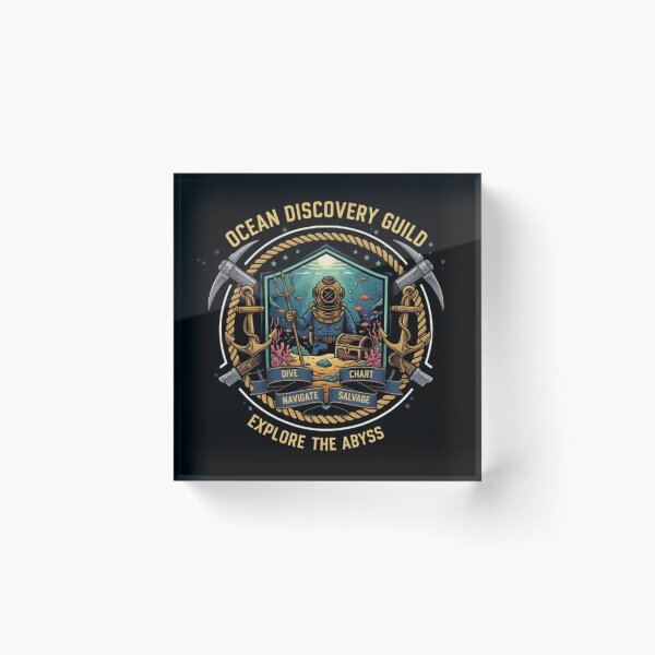 Item preview, Ocean Discovery Guild – Deep Sea Exploration Emblem designed and sold by Dogandesighn.