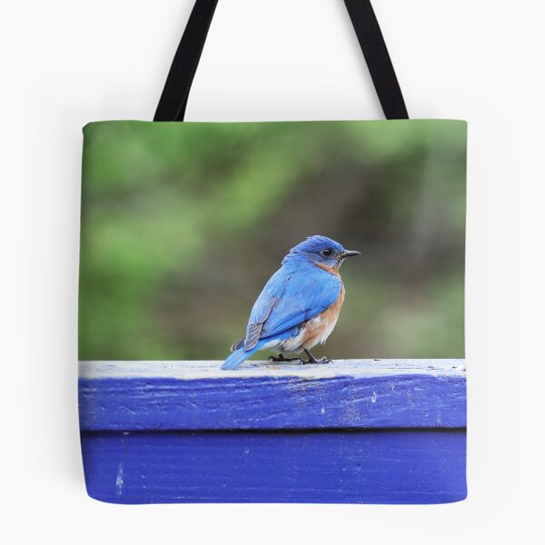 Item preview, Bluebird on Blue Fence designed and sold by Alice  Becky Kahn.