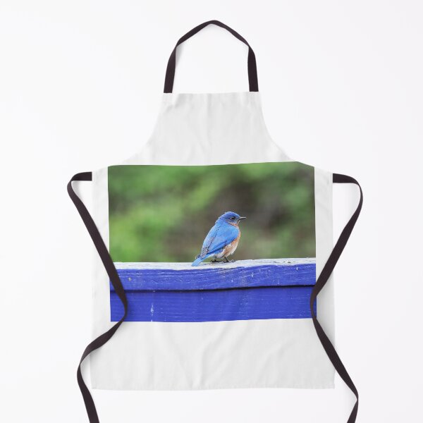 Artikelvorschau, Blaumeise auf blauem Zaun entworfen und verkauft von Alice Kahn.